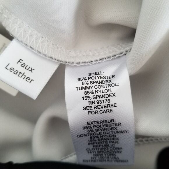 Tahari Faux Suede Pants Pull On Slim Leg Gray Plaid Size M Tummy Control New - Picture 10 of 11